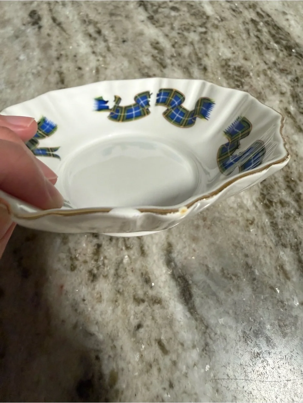 Vintage Royal Albert 5.5” Nova Scotia Tartan Bone China Dish England